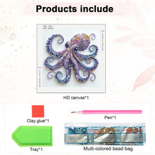 Load image into Gallery viewer, Diamond Painting - Partial Special Shaped - Paper Quilling Octopuses (30*30CM)