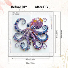 Load image into Gallery viewer, Diamond Painting - Partial Special Shaped - Paper Quilling Octopuses (30*30CM)