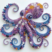 Load image into Gallery viewer, Diamond Painting - Partial Special Shaped - Paper Quilling Octopuses (30*30CM)