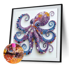 Load image into Gallery viewer, Diamond Painting - Partial Special Shaped - Paper Quilling Octopuses (30*30CM)