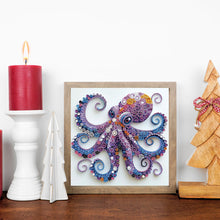 Load image into Gallery viewer, Diamond Painting - Partial Special Shaped - Paper Quilling Octopuses (30*30CM)