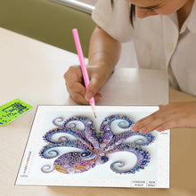 Load image into Gallery viewer, Diamond Painting - Partial Special Shaped - Paper Quilling Octopuses (30*30CM)