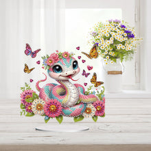 Load image into Gallery viewer, Special Shape Flower Snake Diamond Painting Desktop Decors for Home Office Decor