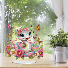 Load image into Gallery viewer, Special Shape Flower Snake Diamond Painting Desktop Decors for Home Office Decor