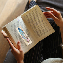 Load image into Gallery viewer, 4Pcs Special Shape Feathers Diamond Painting Bookmark Making Kit for Book Lovers