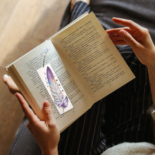 Load image into Gallery viewer, 4Pcs Special Shape Feathers Diamond Painting Bookmark Making Kit for Book Lovers