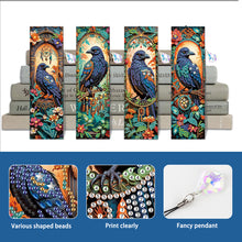 Load image into Gallery viewer, 4Pcs Special Shape Book Dinosaur Diamond Painting Bookmark for Adults Beginners