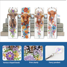 Load image into Gallery viewer, 4Pcs Special Shape Book Dinosaur Diamond Painting Bookmark for Adults Beginners