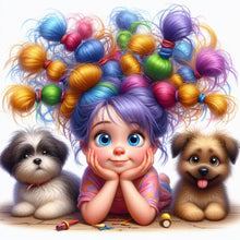 Load image into Gallery viewer, Diamond Painting - Full Round - Dog And Girl (40*40CM)