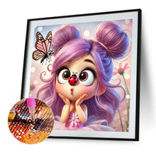 Load image into Gallery viewer, Diamond Painting - Full Round - Butterfly Ladybug Girl (40*40CM)