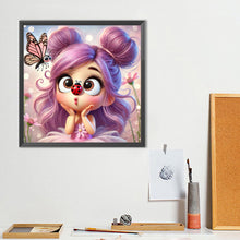 Load image into Gallery viewer, Diamond Painting - Full Round - Butterfly Ladybug Girl (40*40CM)