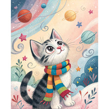 Load image into Gallery viewer, Diamond Painting - Full Round - Planet And Cat (40*50CM)