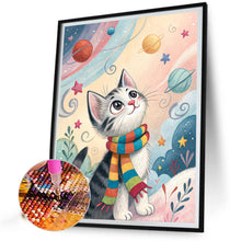 Load image into Gallery viewer, Diamond Painting - Full Round - Planet And Cat (40*50CM)