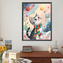 Load image into Gallery viewer, Diamond Painting - Full Round - Planet And Cat (40*50CM)