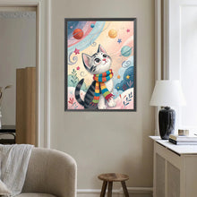 Load image into Gallery viewer, Diamond Painting - Full Round - Planet And Cat (40*50CM)