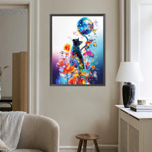 Load image into Gallery viewer, Diamond Painting - Full Round - Flower Black Cat (40*50CM)