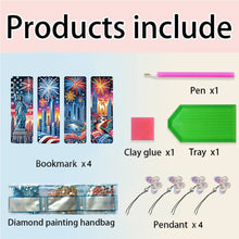 Load image into Gallery viewer, 4 Pcs Animal Diamond Painting Bookmarks Diamond Art Bookmarks for Book Lovers