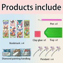 Load image into Gallery viewer, 4 Pcs Animal Diamond Painting Bookmarks Diamond Art Bookmarks for Book Lovers