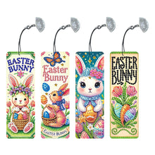 Load image into Gallery viewer, 4 Pcs Animal Diamond Painting Bookmarks Diamond Art Bookmarks for Book Lovers