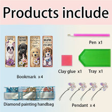 Load image into Gallery viewer, 4 Pcs Animal Diamond Painting Bookmarks Diamond Art Bookmarks for Book Lovers