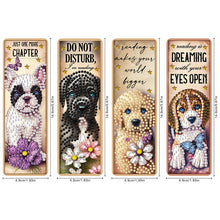 Load image into Gallery viewer, 4 Pcs Animal Diamond Painting Bookmarks Diamond Art Bookmarks for Book Lovers