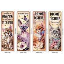 Load image into Gallery viewer, 4 Pcs Animal Diamond Painting Bookmarks Diamond Art Bookmarks for Book Lovers