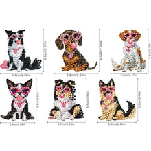 Load image into Gallery viewer, 6Pcs Double Sided Special Shape Animals Diamond Art Keyring for Beginners Adults