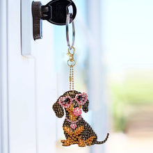 Load image into Gallery viewer, 6Pcs Double Sided Special Shape Animals Diamond Art Keyring for Beginners Adults