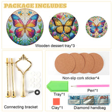 Load image into Gallery viewer, 3 Tier Butterfly Home Organizer Rack DIY Diamond Kits 5D DIY Shelf Art Craft Set
