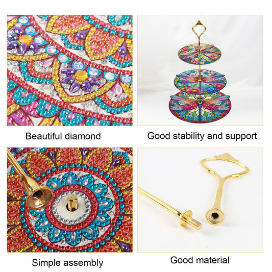 3 Tier Butterfly Home Organizer Rack DIY Diamond Kits 5D DIY Shelf Art Craft Set