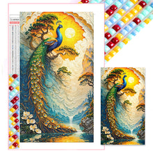 Load image into Gallery viewer, Diamond Painting - Full Square - Peacock Green Pine Shadow (40*70CM)