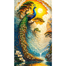 Load image into Gallery viewer, Diamond Painting - Full Square - Peacock Green Pine Shadow (40*70CM)