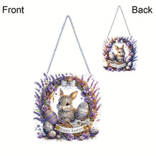 Load image into Gallery viewer, Easter Bunny Diamond Art Hanging Pendant 5D DIY Diamond Painting Dots Pendant