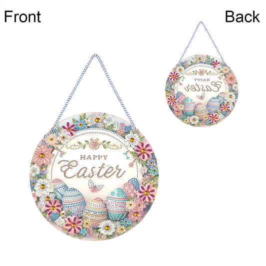Easter Bunny Diamond Art Hanging Pendant 5D DIY Diamond Painting Dots Pendant