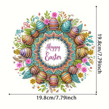 Load image into Gallery viewer, Acrylic Special Shape Egg Wreath Bunny Diamond Painting Ornaments for Art Crafts