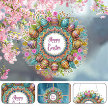 Load image into Gallery viewer, Acrylic Special Shape Egg Wreath Bunny Diamond Painting Ornaments for Art Crafts