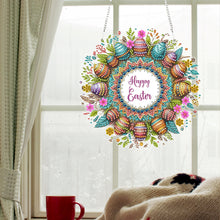 Load image into Gallery viewer, Acrylic Special Shape Egg Wreath Bunny Diamond Painting Ornaments for Art Crafts