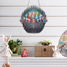 Load image into Gallery viewer, Acrylic Special Shape Egg Wreath Bunny Diamond Painting Ornaments for Art Crafts