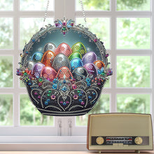 Load image into Gallery viewer, Acrylic Special Shape Egg Wreath Bunny Diamond Painting Ornaments for Art Crafts