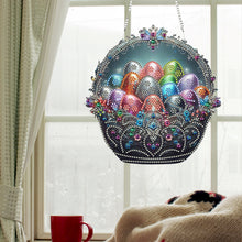 Load image into Gallery viewer, Acrylic Special Shape Egg Wreath Bunny Diamond Painting Ornaments for Art Crafts