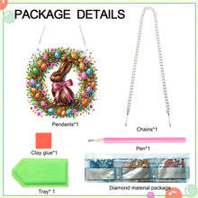 Load image into Gallery viewer, Acrylic Special Shape Egg Wreath Bunny Diamond Painting Ornaments for Art Crafts