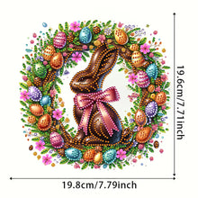 Load image into Gallery viewer, Acrylic Special Shape Egg Wreath Bunny Diamond Painting Ornaments for Art Crafts
