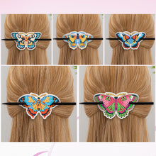 Load image into Gallery viewer, 5Pcs PU Butterfly Diamond Embroidery Painting Hairpins Kit Gifts for Women Girls