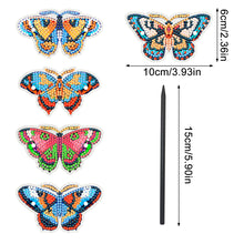 Load image into Gallery viewer, 5Pcs PU Butterfly Diamond Embroidery Painting Hairpins Kit Gifts for Women Girls