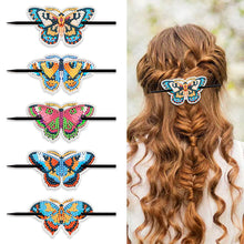 Load image into Gallery viewer, 5Pcs PU Butterfly Diamond Embroidery Painting Hairpins Kit Gifts for Women Girls
