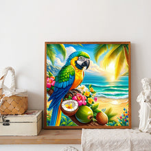 Load image into Gallery viewer, Diamond Painting - Full Round - Summer Coconut Tree Macaw (30*30CM)