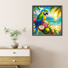 Load image into Gallery viewer, Diamond Painting - Full Round - Summer Coconut Tree Macaw (30*30CM)