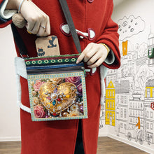 Load image into Gallery viewer, Flower Diamond Art Purses Canvas 5D DIY Diamond Painting Shoulder Bag for Women