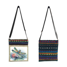 Load image into Gallery viewer, Flower Diamond Art Purses Canvas 5D DIY Diamond Painting Shoulder Bag for Women