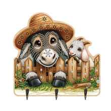 Load image into Gallery viewer, Animals Diamond Art Hanging Hooks Rhinestone Painting Coat Hook DIY Crafts Decor